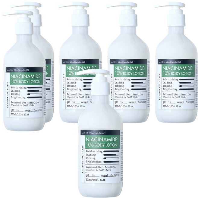 더마팩토리 나이아신아마이드 10% 바디로션, 300ml, 6개