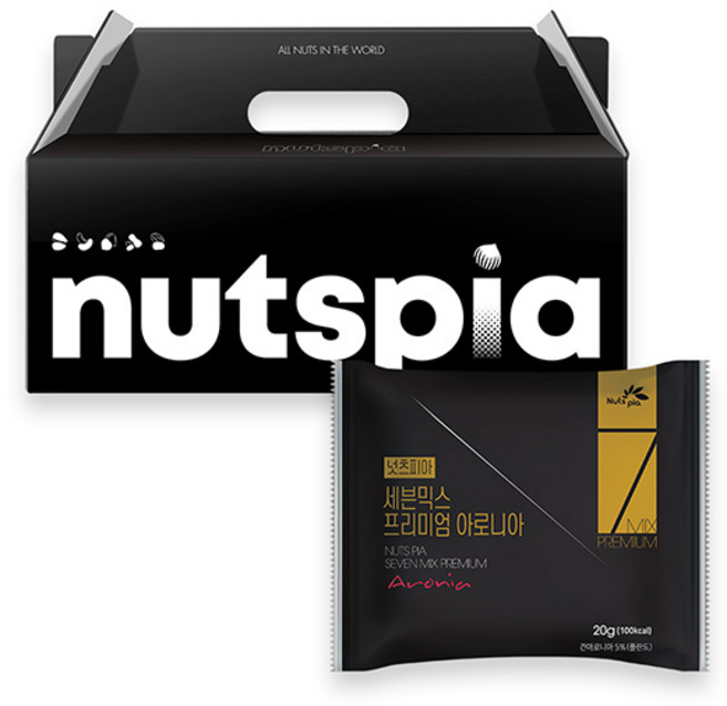 넛츠피아 세븐믹스 프리미엄 아로니아 하루견과, 20g, 25개