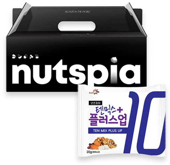 넛츠피아 텐믹스 플러스업 혼합 하루견과, 50개