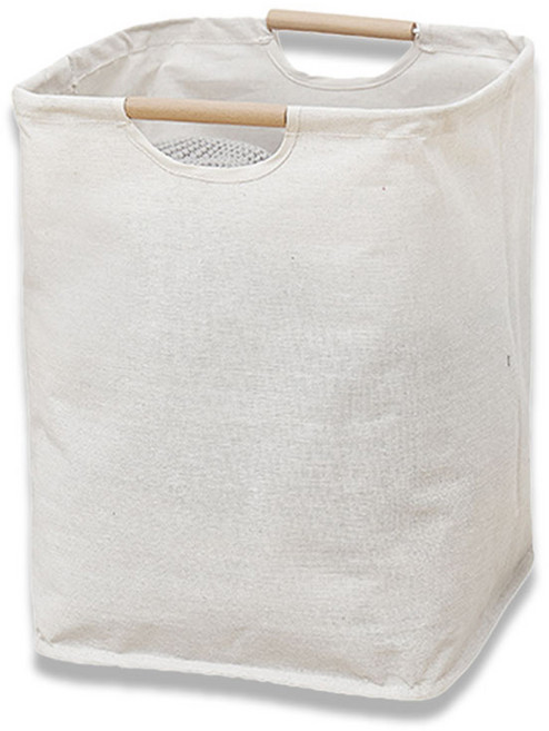 미믐 폴딩 린넨 빨래바구니, 화이트