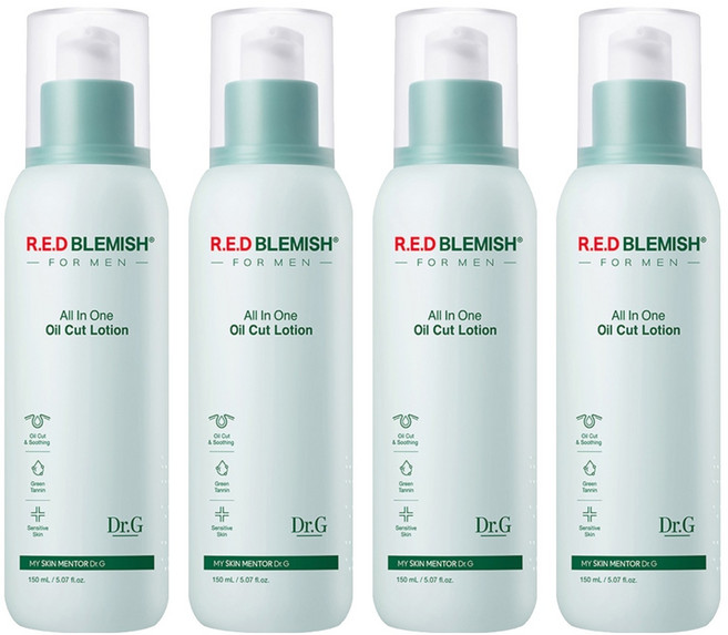 닥터지 레드 블레미쉬 포 맨 오일 컷 로션 올인원, 150ml, 4개