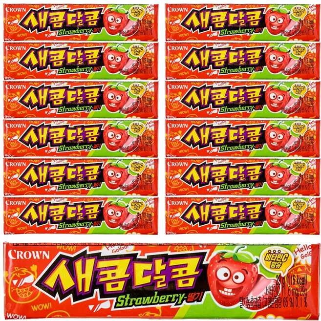 크라운 새콤달콤 딸기, 29g, 13개