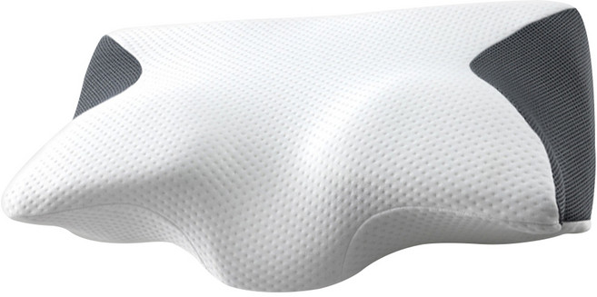 HONDONI 日式人體工學5D牛角型記憶護頸/止鼾枕 高枕無憂, 1個, 白色