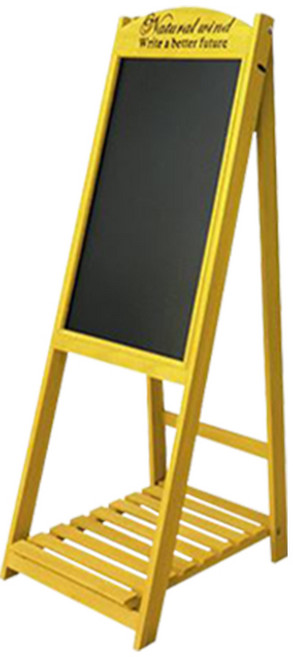 마메 빈티지 입간판 블랙보드, 원목옐로우