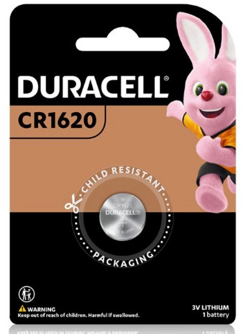 듀라셀 리튬 코인 건전지 CR1620, 1개입, 1개