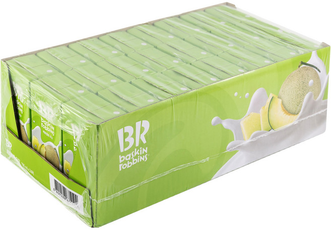 배스킨라빈스 메롱멜론 우유, 190ml, 24개