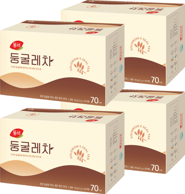 동서 둥굴레차, 1.2g, 70개입, 4개