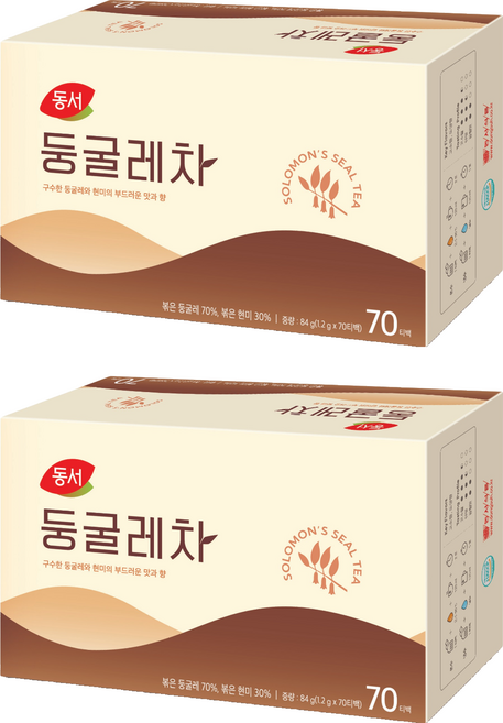 동서 둥굴레차, 1.2g, 70개입, 2개