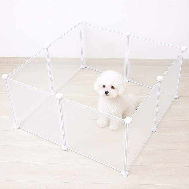 라이프란스 투명 애견 울타리 8p, 혼합색상, 1개