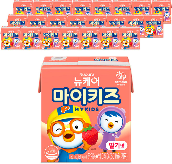 마이키즈 딸기맛, 150ml, 24개
