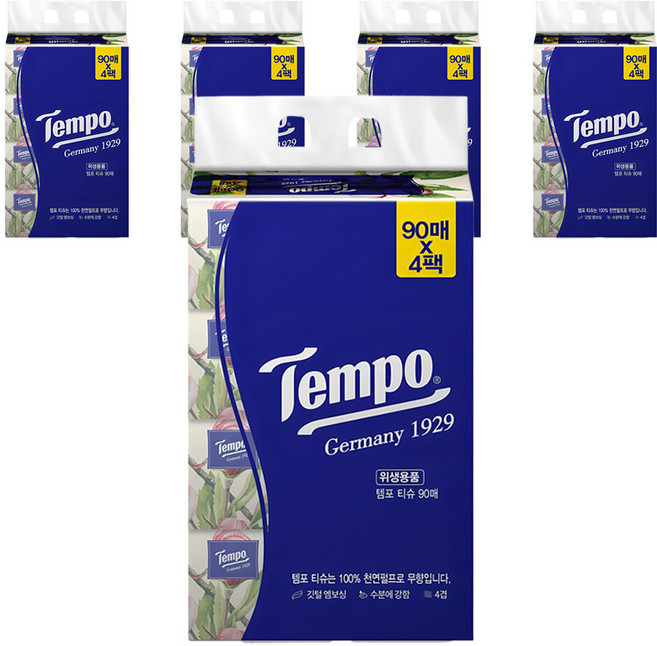 Tempo 得寶 3層衛生紙, 90張, 20盒