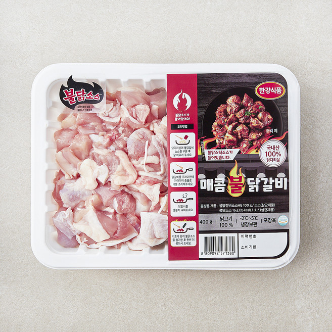 한강식품 매콤 불 닭갈비 400g + 불닭갈비소스HG 100g + 불닭소스16g 세트, 1세트