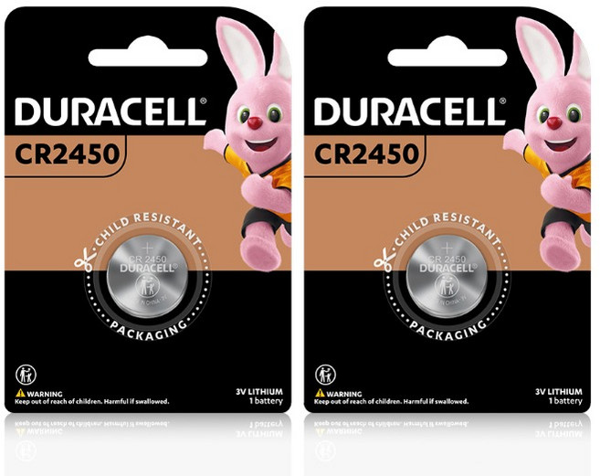 듀라셀 리튬 코인건전지 CR2450, 1개입, 2개