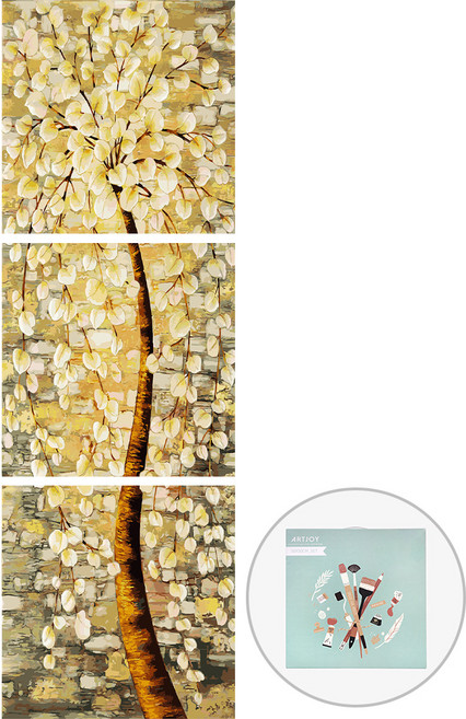 아트조이 DIY 명화 그리기 3단세트 50 x 50 cm, 황금꽃나무, 1개