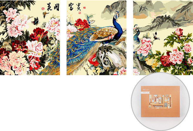 아트조이 DIY 명화그리기 키트 3단 세트 40x50cm, 단품, 1개