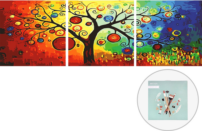 아트조이 DIY 명화 그리기 3단세트 50x50cm, 돈이열리는나무, 1개