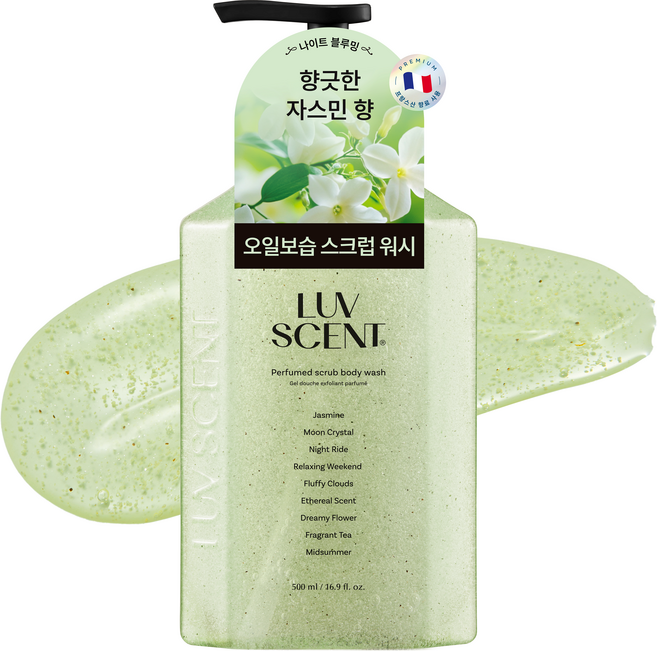 럽센트 나이트 블루밍 스크럽 바디워시 자스민향, 1개, 500ml