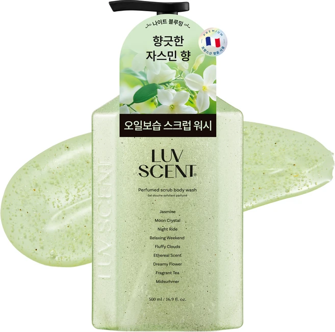 럽센트 나이트 블루밍 스크럽 바디워시 자스민향, 1개, 500ml - 쿠팡