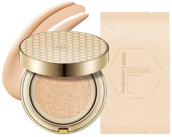 CNP차앤박 프로폴리스 앰플 인 매트쿠션 15g + 리필 15g, 21호 라이트 베이지, 1개
