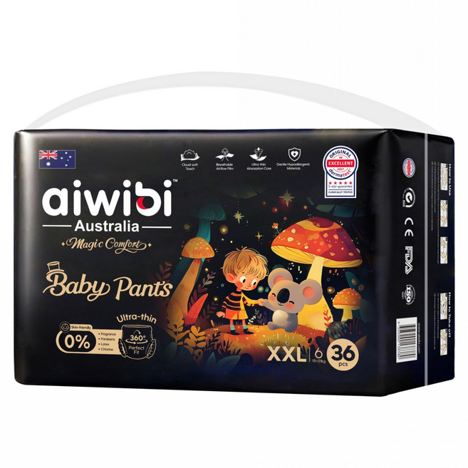 aiwibi 愛薇彼 安撫魔法褲型尿布, 2XL, 36片