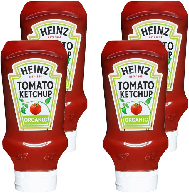 하인즈 유기농 토마토케찹, 580g, 4개