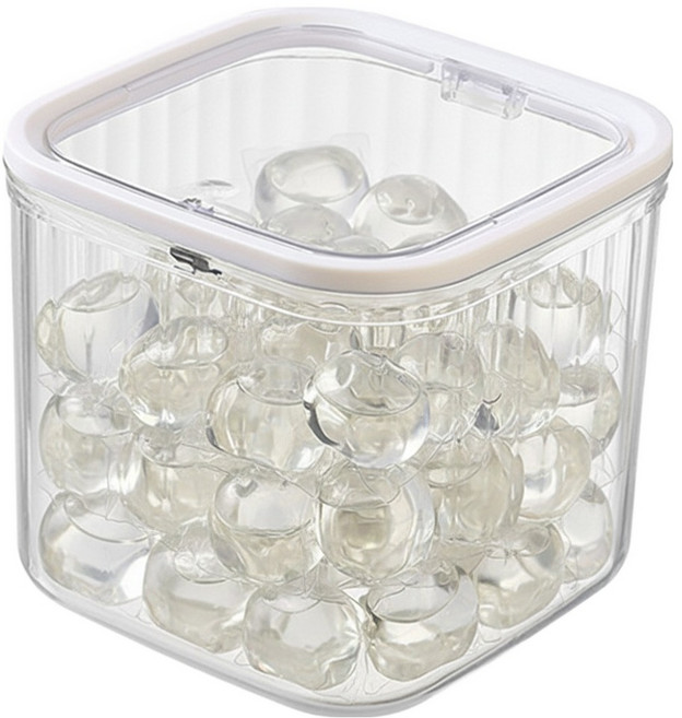 한봄누리 캡슐세제통 커피캡슐통 원터치 보관함 대형, 투명, 1개