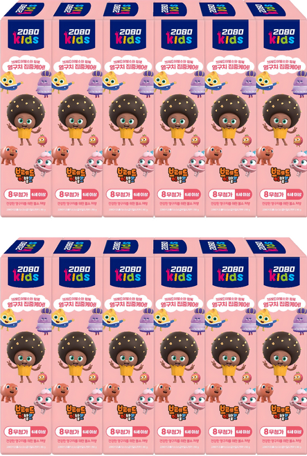 2080 키즈플러스 3스텝 마일드 치약, 80g, 12개