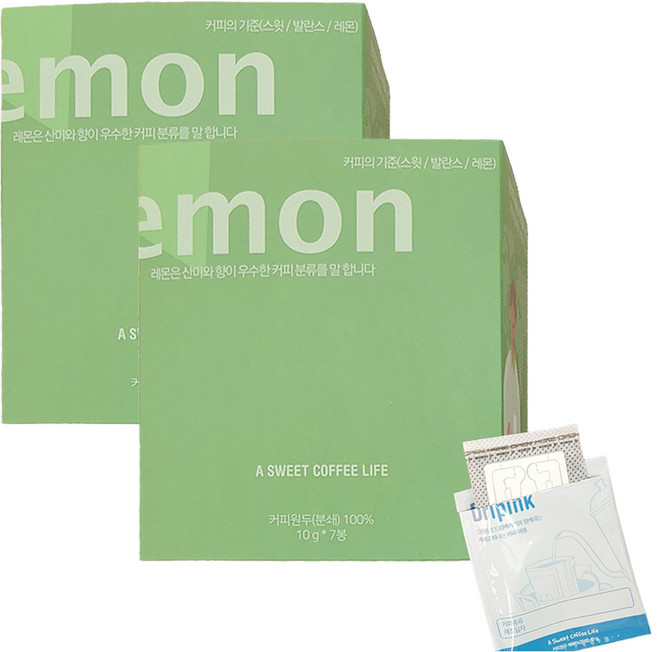 드립핑크 우간다 드립백커피 7p, 10g, 7개입, 2개