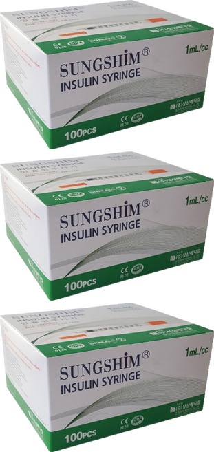 성심 인슐린 주사기 1mL 13mm 30G, 300개