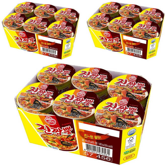 OTOKI 不倒翁 迷你杯裝金螃蟹海鮮風味炒碼湯麵, 18個