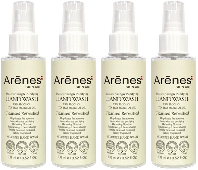 Arenes 愛霓思 乾洗手保濕潔淨精華 Moisturizing & Purifying No-rinse hand wash, 100ml, 4瓶
