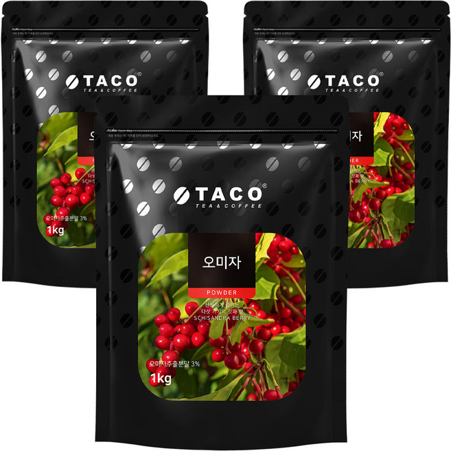 타코 오미자 파우더, 1kg, 3개, 1개입