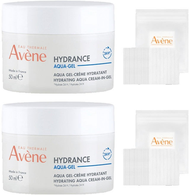 아벤느 이드랑스 아쿠아 크림 인 젤 수분크림 EX 50ml + 화장솜 20매, 2개