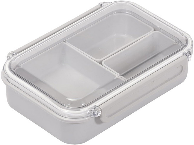 PEARL LIFE 珍珠金屬 中心蓋便當盒 日本製 DC-6004 650ml, 灰色, 1個