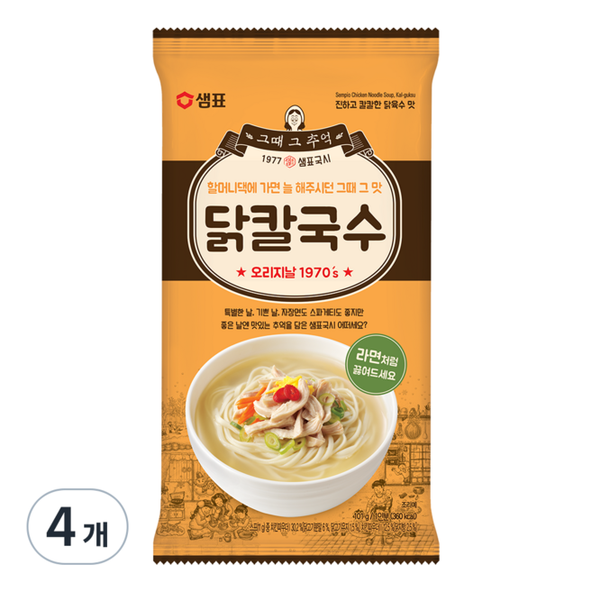 샘표 닭칼국수, 101g, 4개
