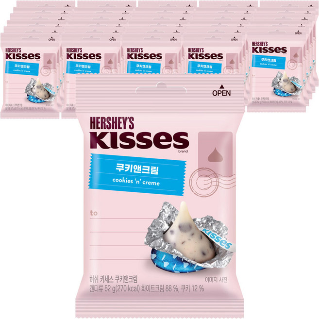 키세스 쿠키앤크림, 52g, 40개