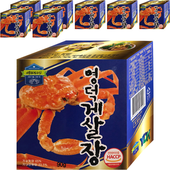 영덕농수산 게살장 통조림, 90g, 8개