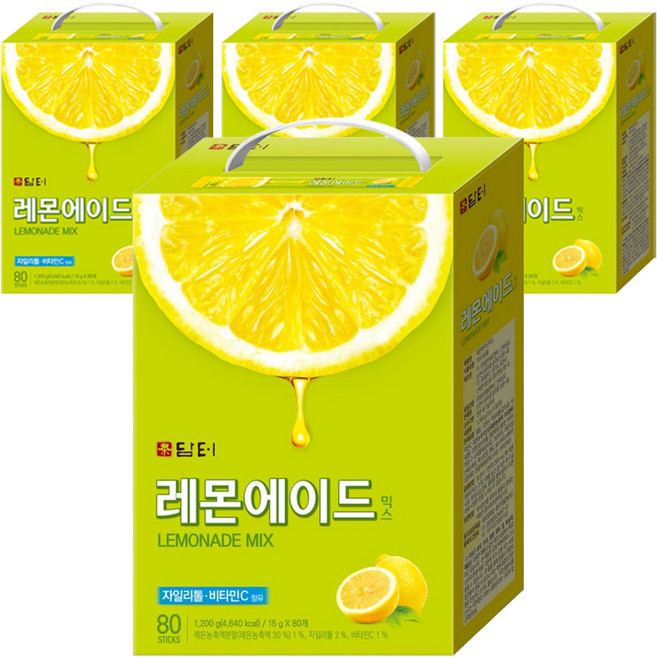 담터 레몬에이드 분말, 15g, 80개입, 4개