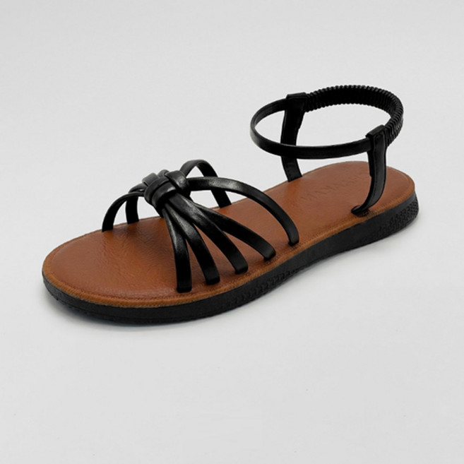 CHAAKAN SHOES 女款Crash綁帶涼鞋 SDLTR2i1544, 黑色, 225