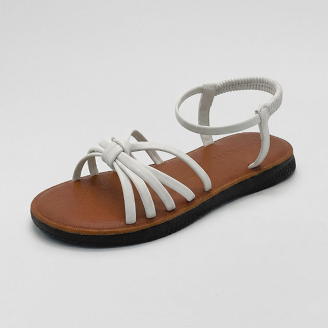 CHAAKAN SHOES 女款Crash綁帶涼鞋 SDLTR2i1544, 象牙白, 245