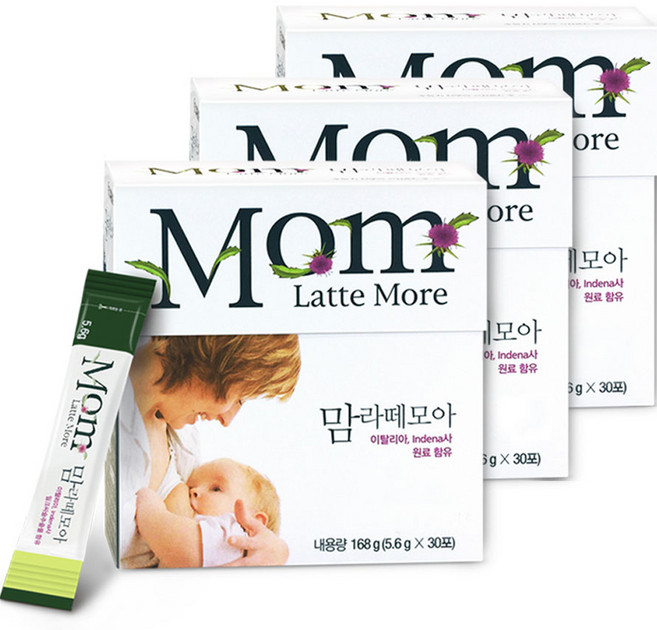 맘라떼모아 모유 차 30p, 168g, 3개