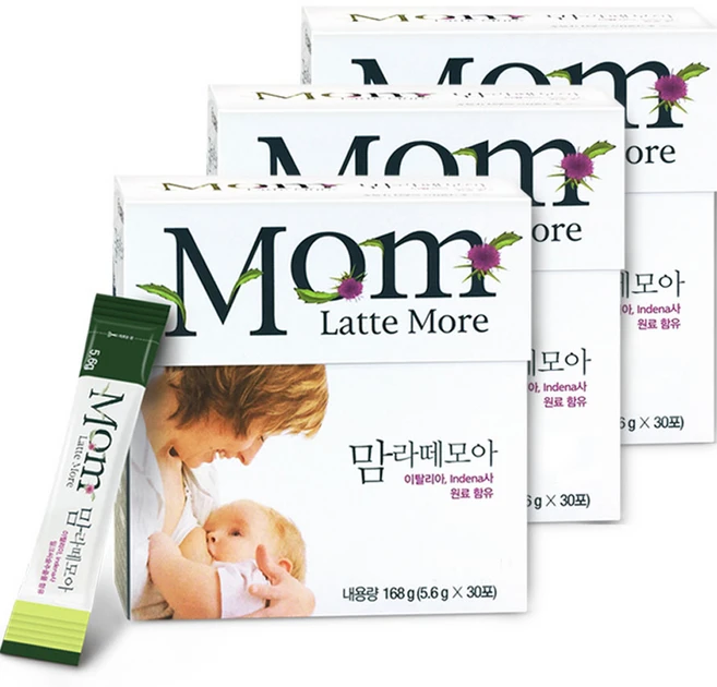 맘라떼모아 모유 차 30p, 168g, 3개 - 쿠팡