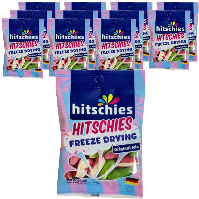 hitschies 希趣樂 凍乾脆皮水果軟糖 經典綜合, 25g, 12包