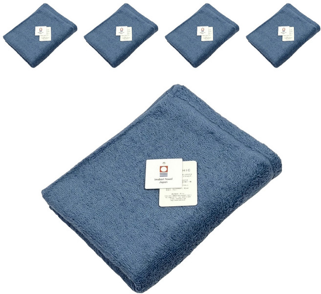 imabari towel 今治毛巾 ORIM QULACHIC 棉紗 85 x 32cm, 湖水藍, 5條