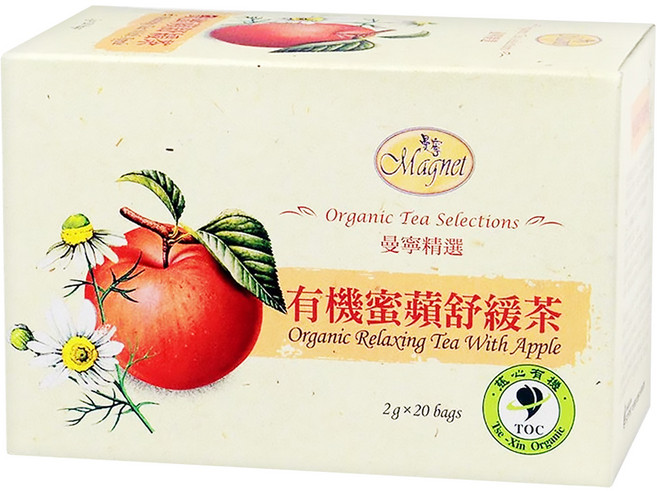 Magnet 曼寧 有機蜜蘋舒緩茶, 2g, 20包, 1盒