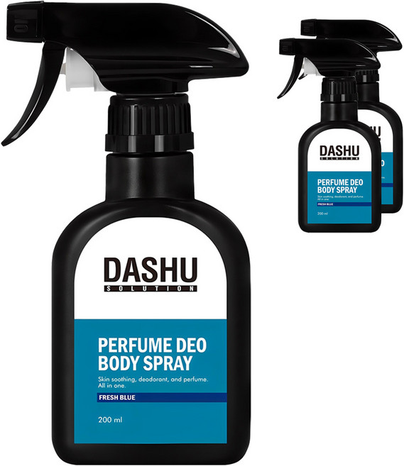 다슈 솔루션 퍼퓸 데오 바디스프레이 프레쉬 블루, 200ml, 3개
