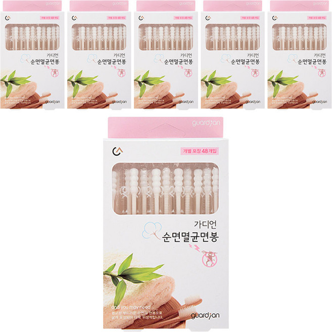 가디언몰 순면 멸균 면봉, 48개입, 6개