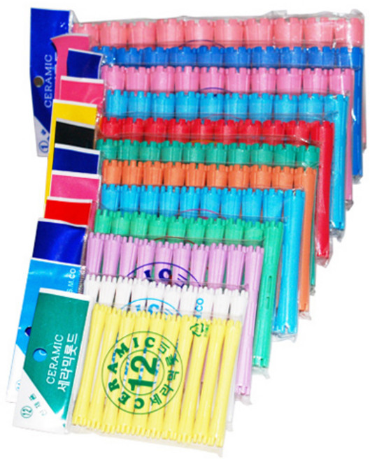 동해화학 세라믹 헤어롯드 12종, 혼합색상, 1세트