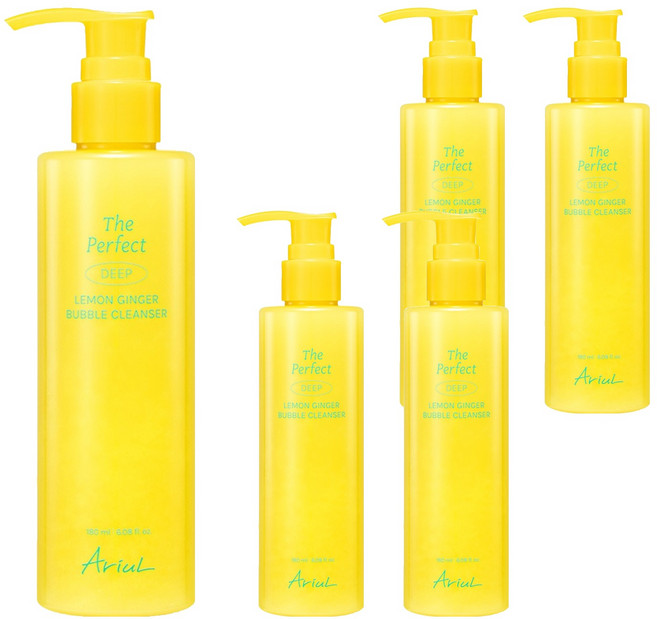 아리얼 더 퍼펙트 레몬진저 버블 클렌저, 180ml, 5개