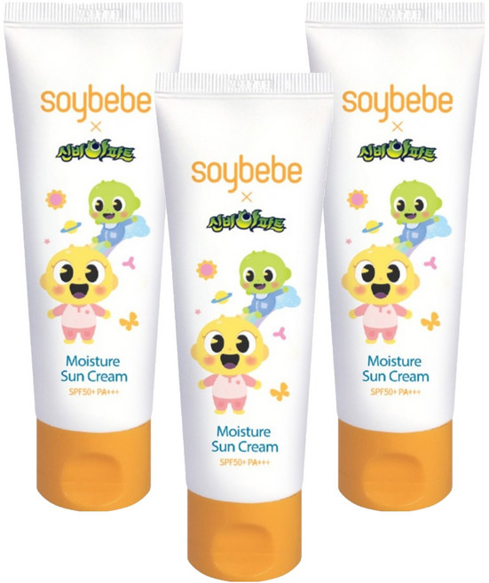 소이베베 신비아파트 유아용 선크림 SPF50+ PA+++, 80g, 3개